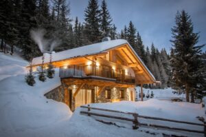 Chalet terrace with forest view Cortina d'Ampezzo